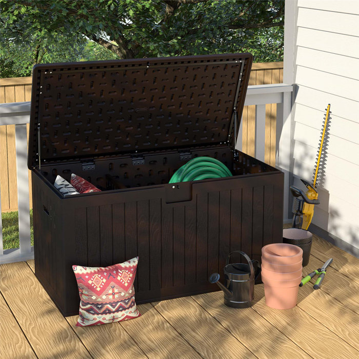 COSCO Large 150 Gallon Outdoor Storage Deck Box & Reviews Wayfair